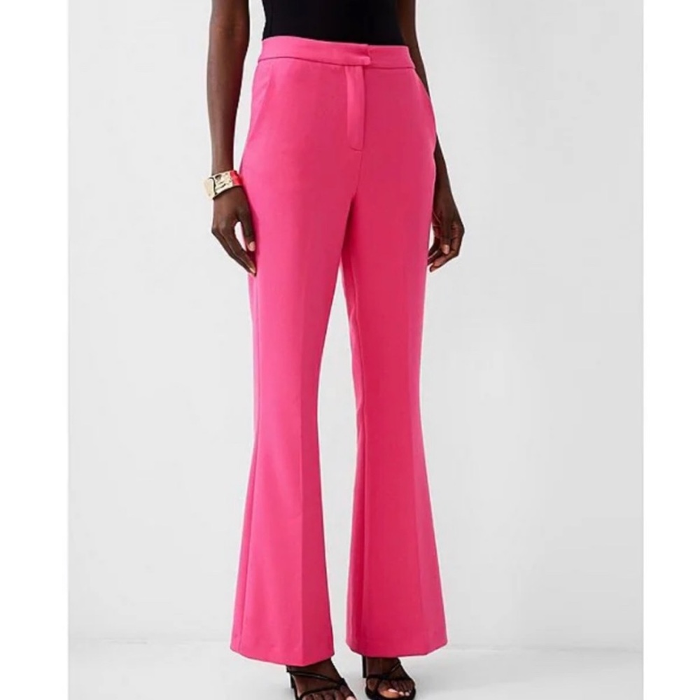 French Connection Vibrant Pink Flare Pants